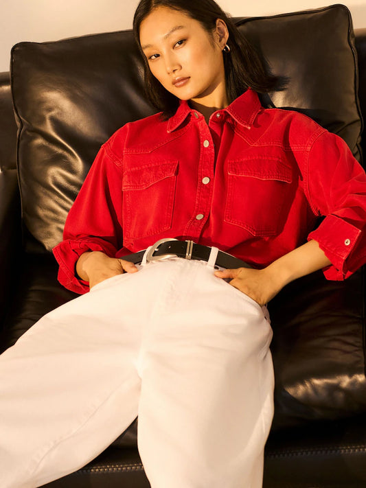 Oversize Denim 100% Cotton Shirt