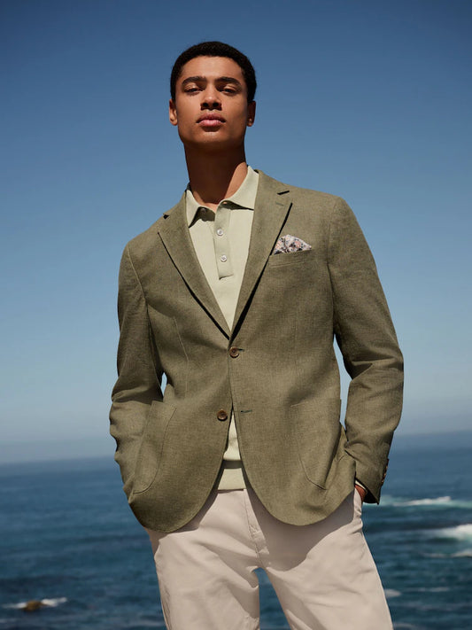 Textured Linen Blend Blazer