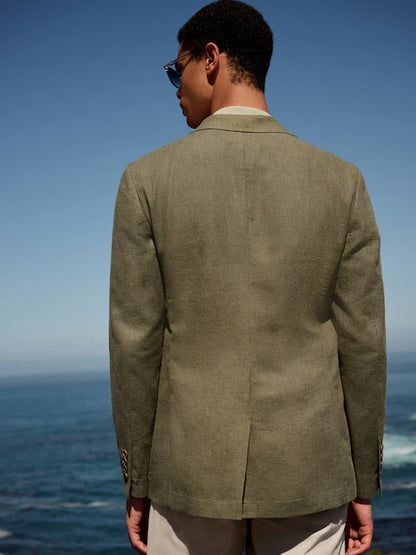 Textured Linen Blend Blazer